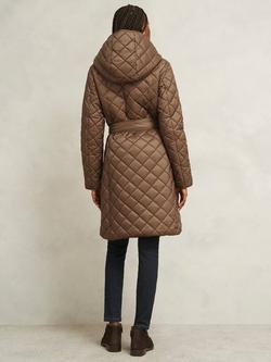 Hobbs Ines Longline Puffer Jacket, Brown - view 2, Brown