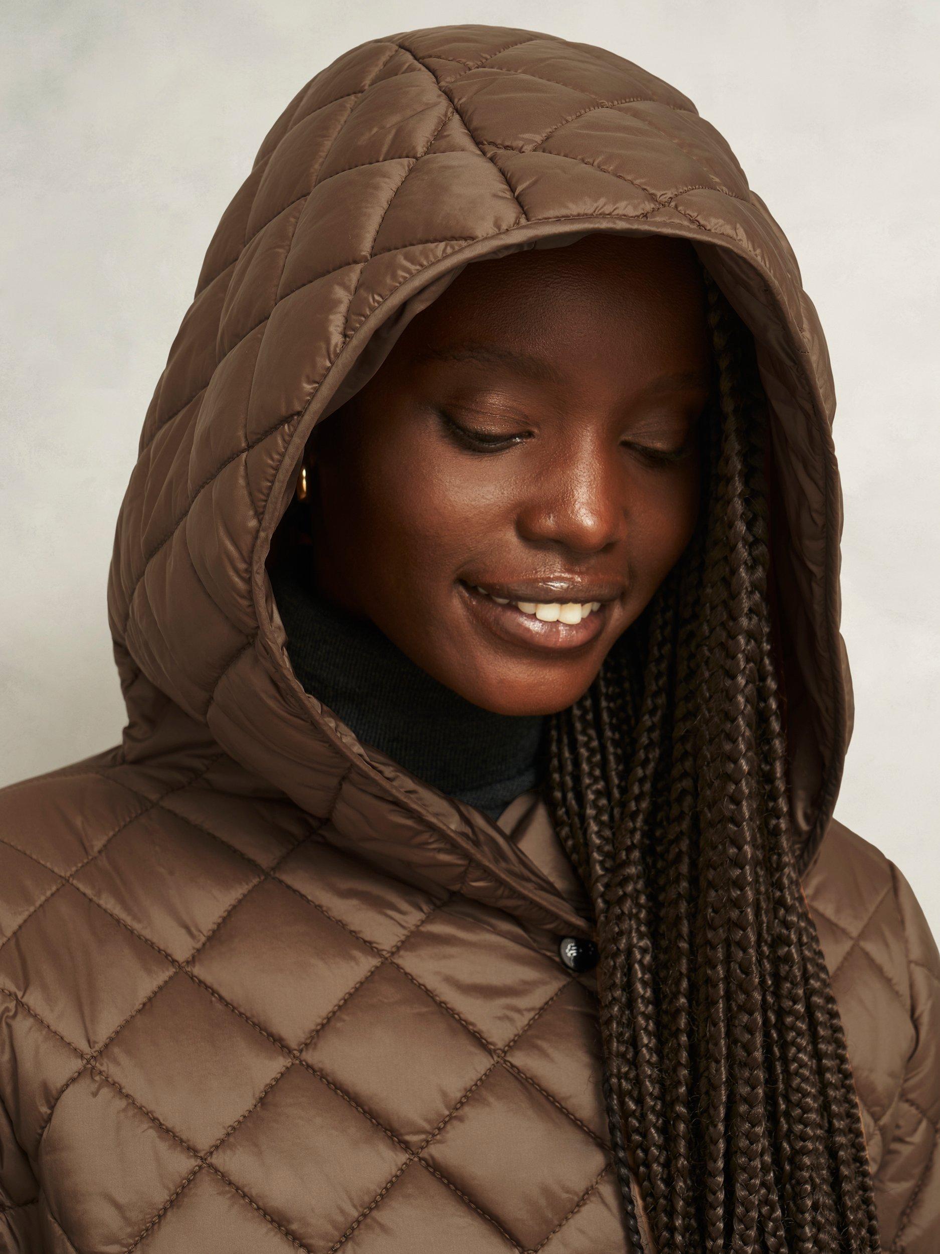 Product image 3 of 7, which shows Hobbs Ines Longline Puffer Jacket, Brown, 10