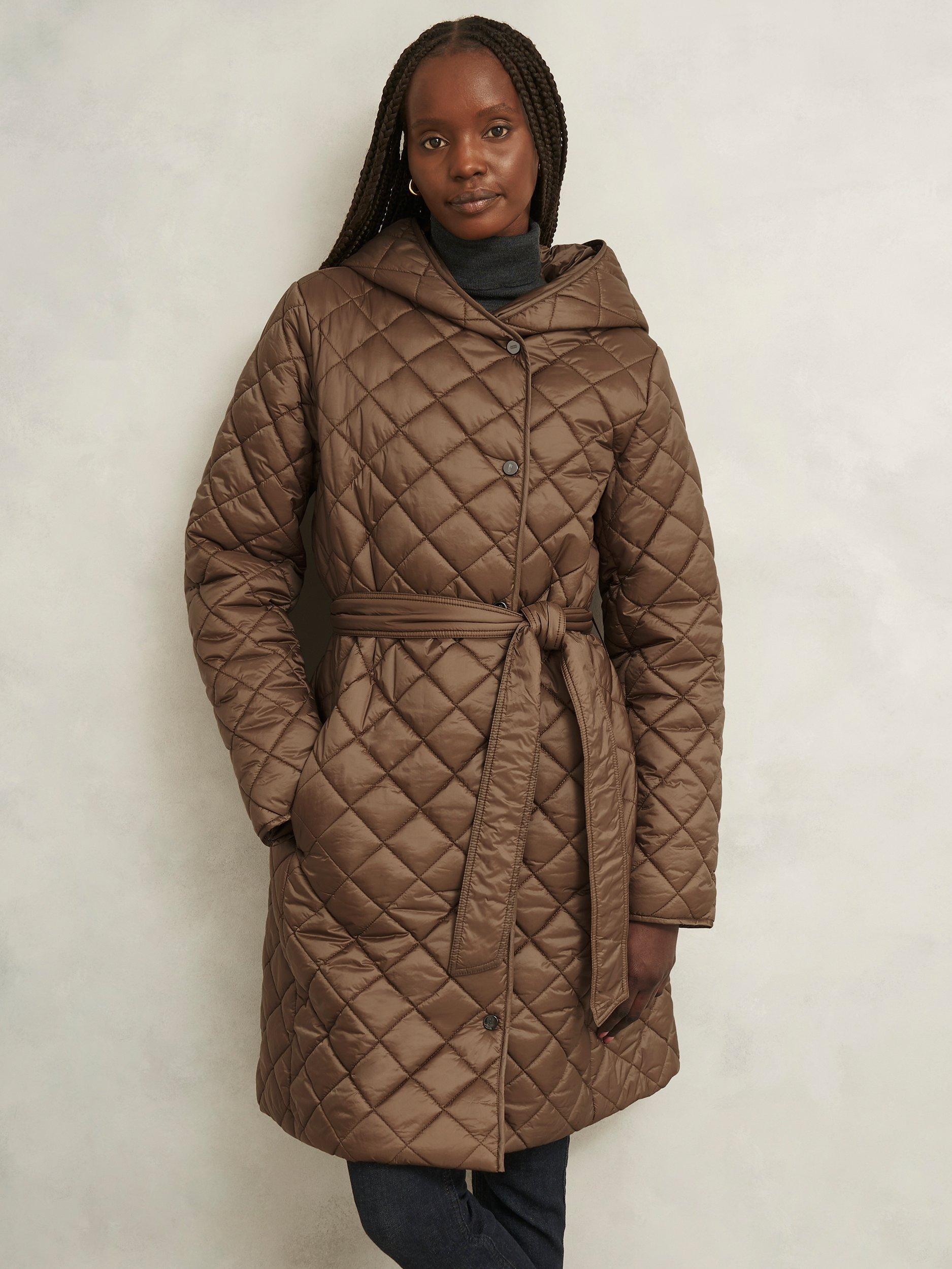 Product image 5 of 7, which shows Hobbs Ines Longline Puffer Jacket, Brown, 10