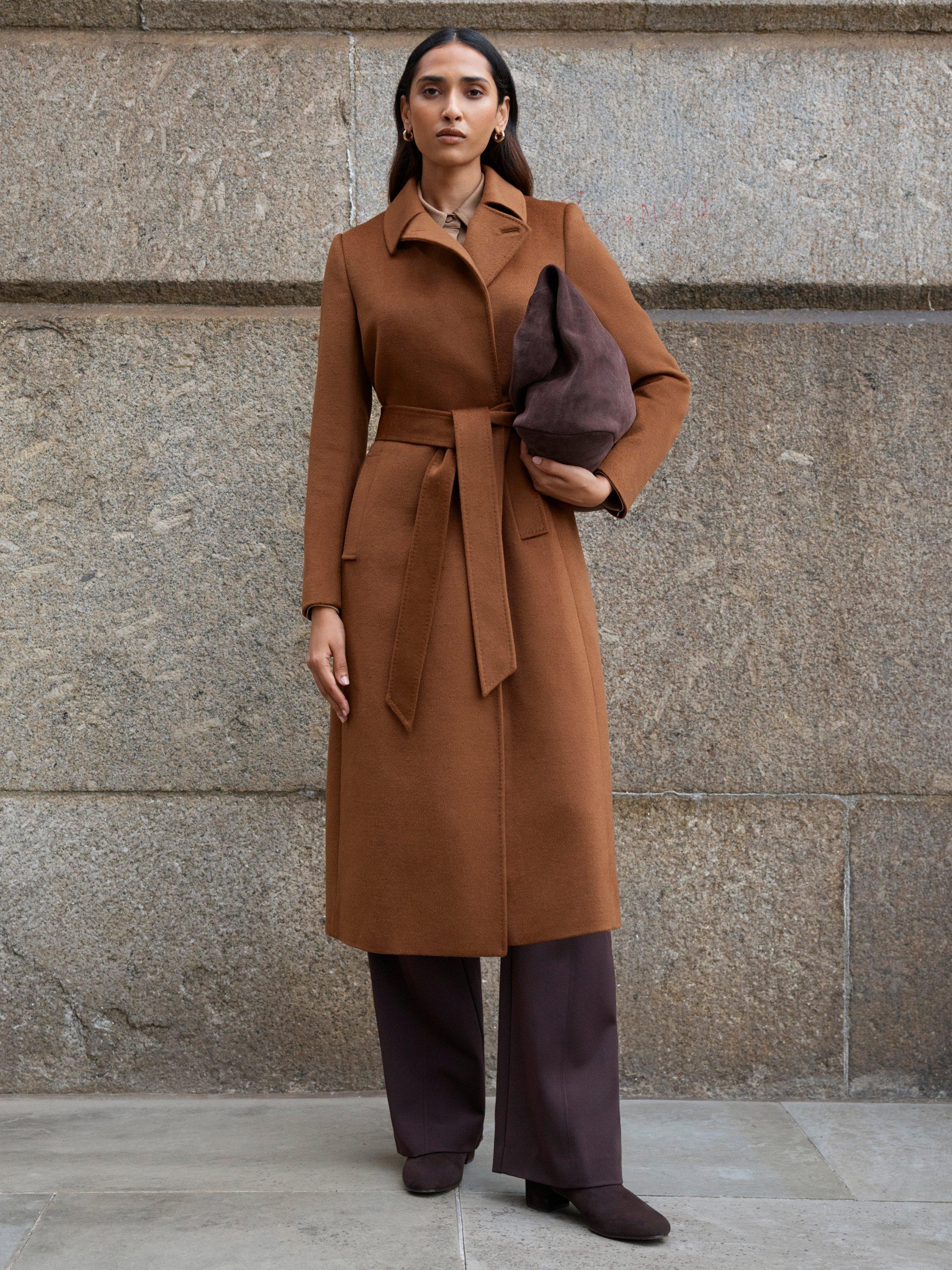 Product image 1 of 6, which shows Hobbs Petite Livia Wool Coat, Vicuna, 6
