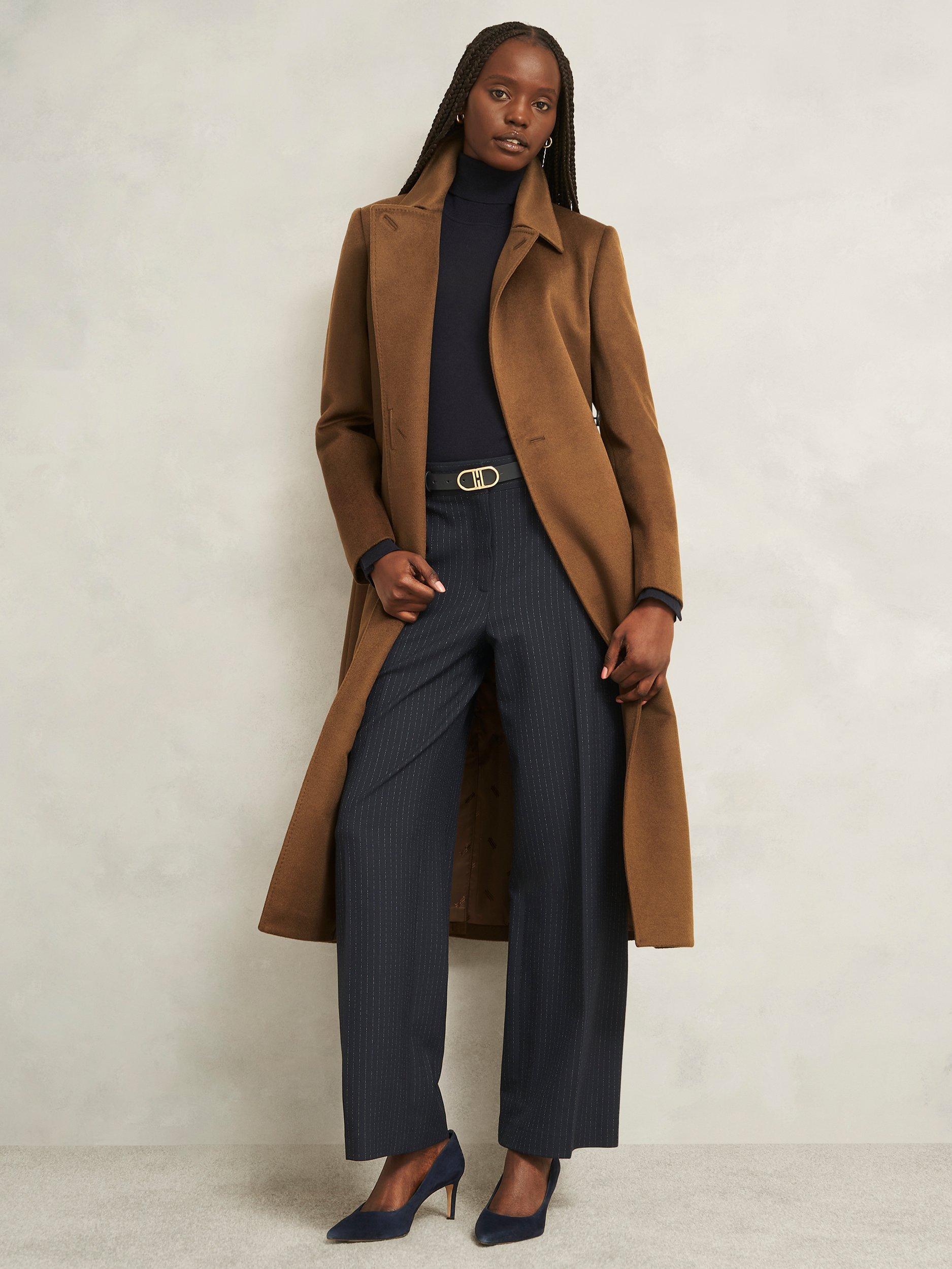 Product image 5 of 6, which shows Hobbs Petite Livia Wool Coat, Vicuna, 6