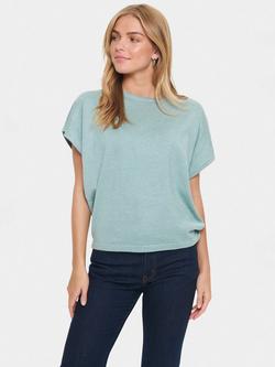 Saint Tropez Mila Short Sleeve Jumper, Blue Surf Melange