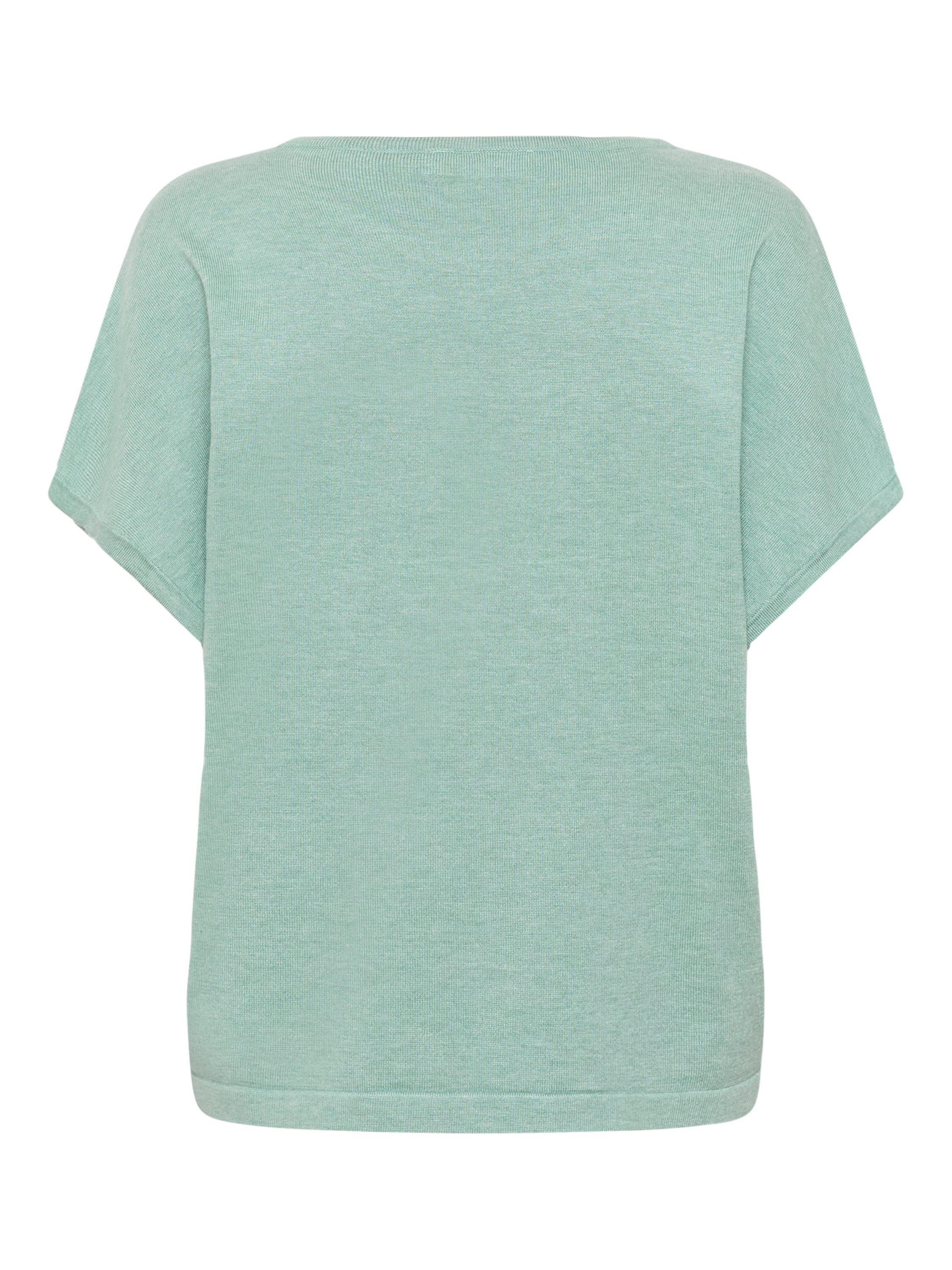 Product image 6 of 6, which shows Saint Tropez Mila Short Sleeve Jumper, Blue Surf Melange, XS