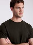 Moss Cotton Regular Fit Short Sleeve T-Shirt, Blue, Brown