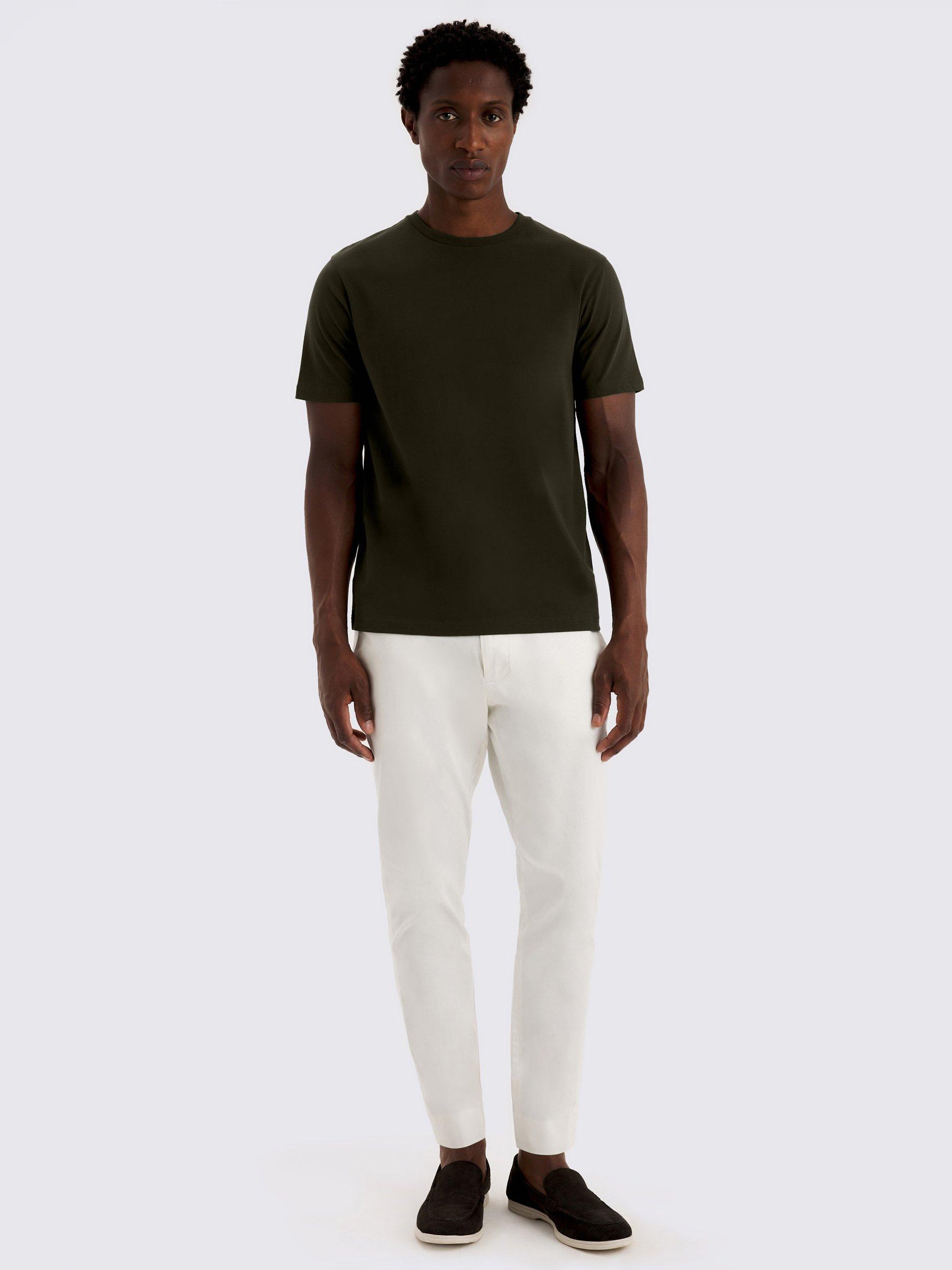 Product image 2 of 4, which shows Moss Cotton Regular Fit Short Sleeve Crew Neck T-Shirt, Khaki, S