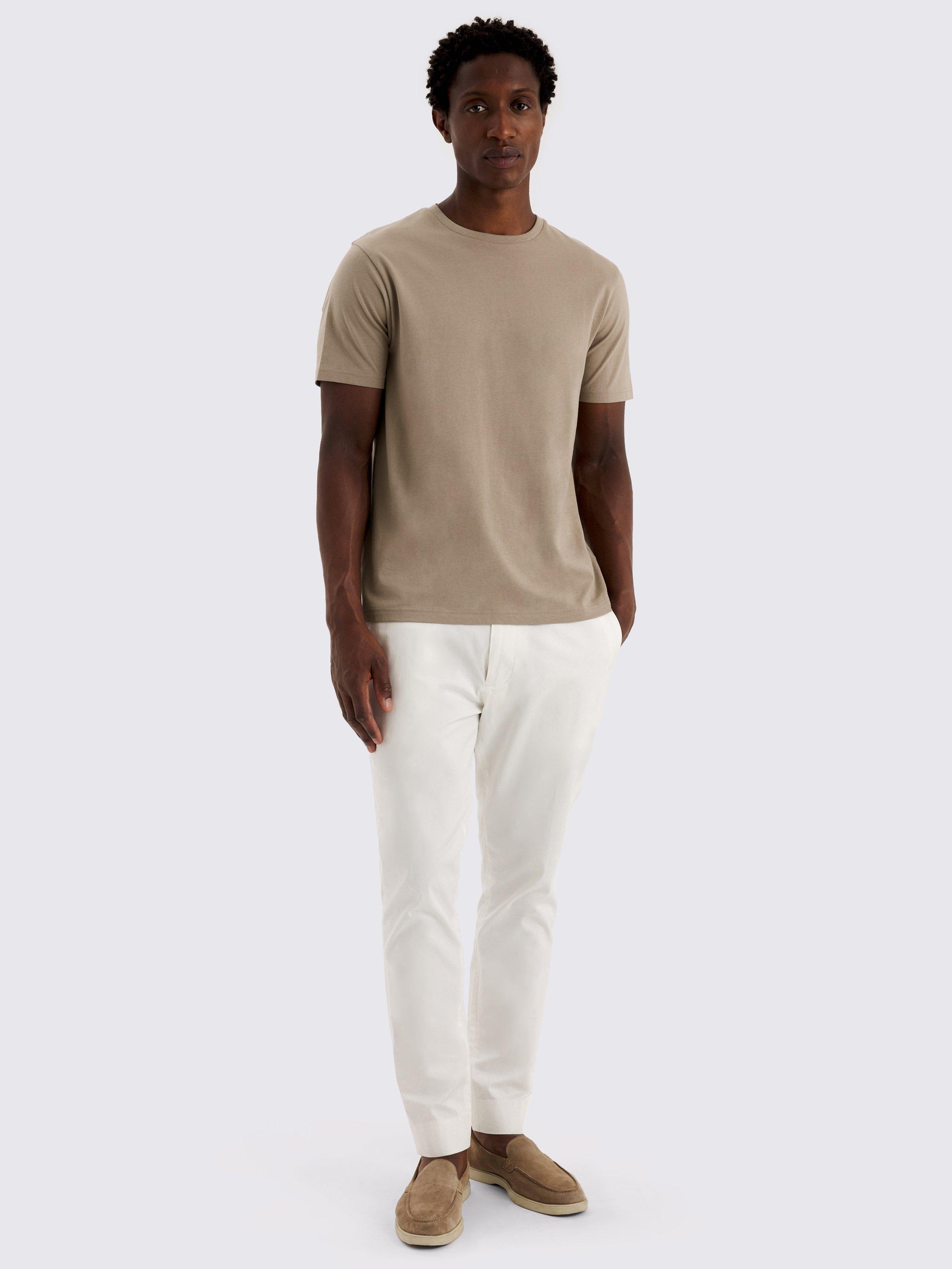 Product image 2 of 4, which shows Moss Cotton Regular Fit Short Sleeve T-Shirt, Blue, Beige, S
