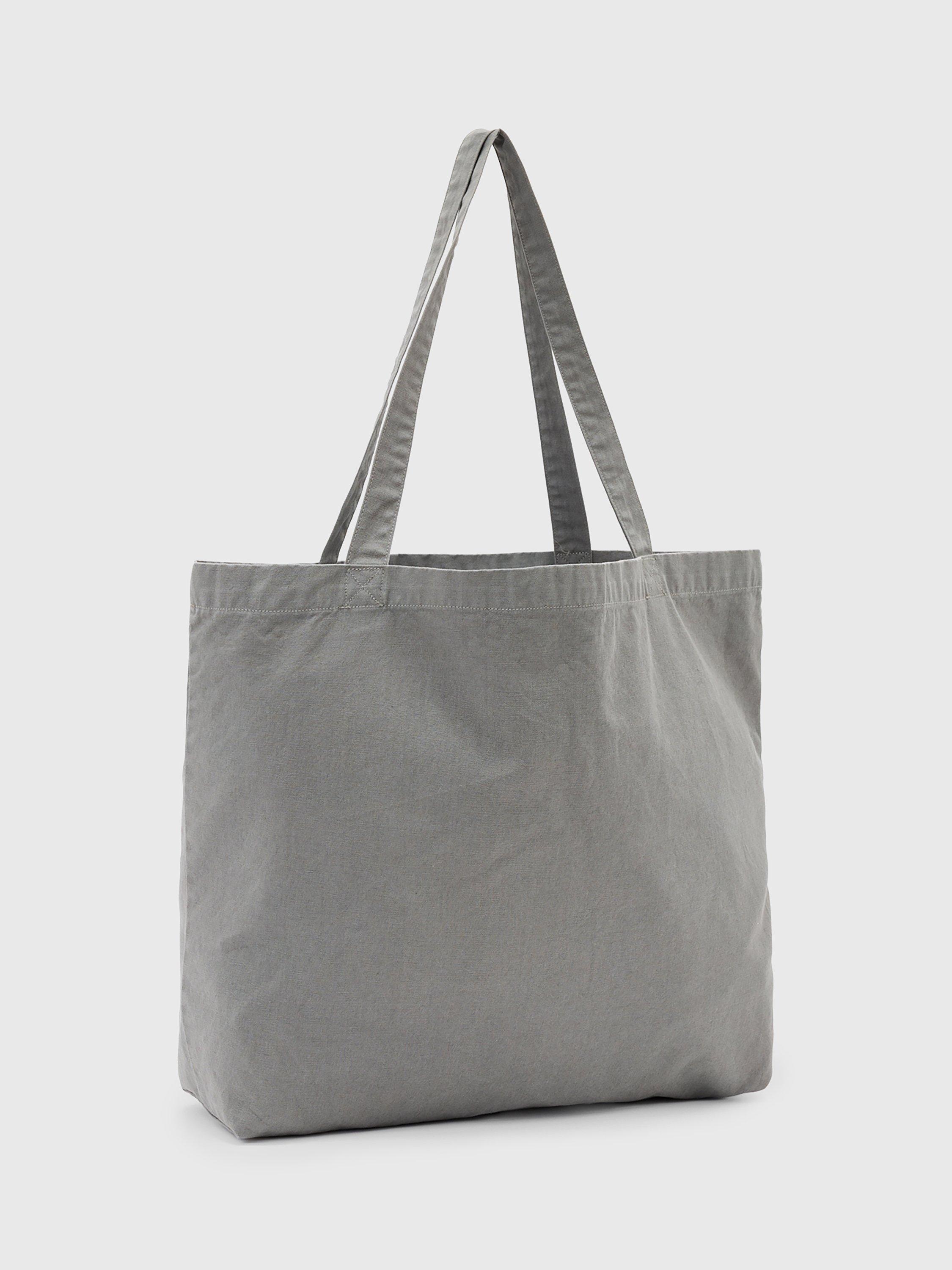 Product image 7 of 7, which shows AllSaints Future Logo Cotton Tote Bag, Gastor Green, One Size
