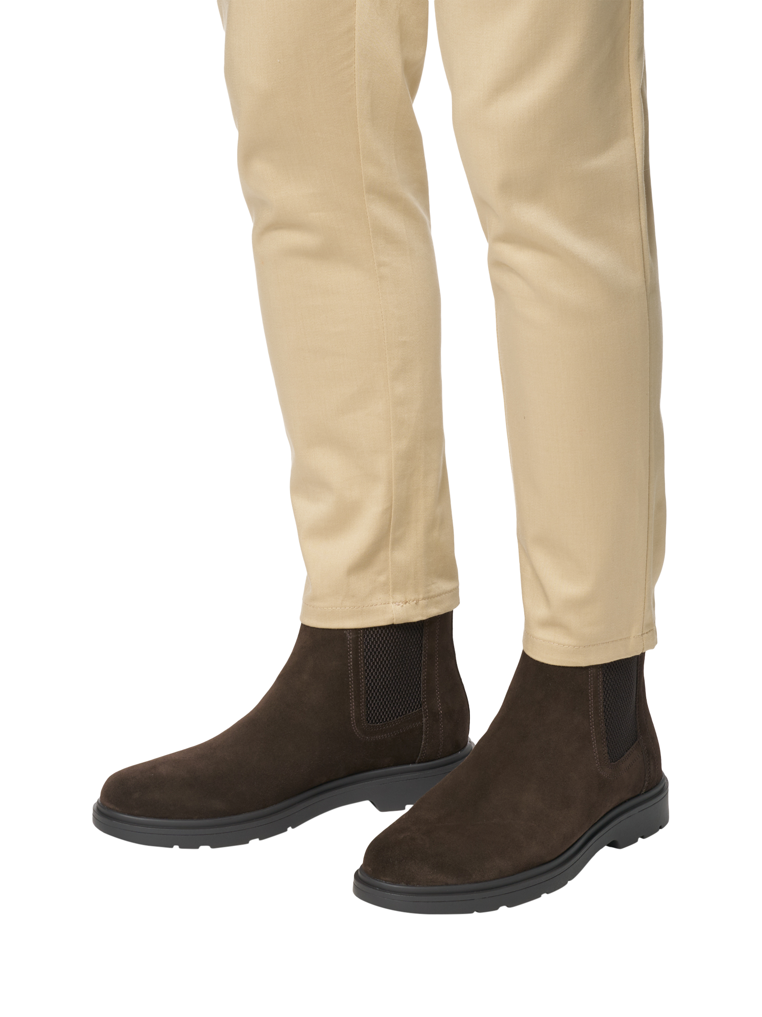 Product image 2 of 11, which shows Geox Spherica EC1 Suede Ankle Boots, Dark Brown, 6