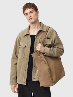 AllSaints Large Haven Cotton Tote Bag - view 2, Pine Bark Brown