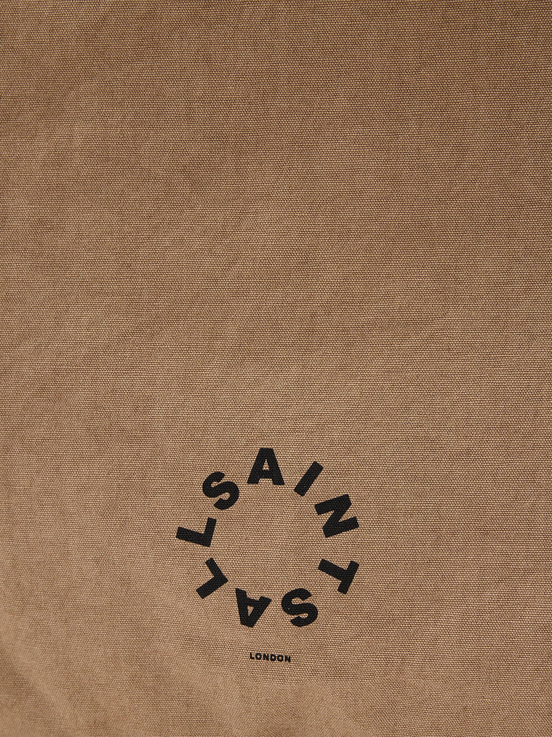 Product image 7 of 8, which shows AllSaints Large Haven Cotton Tote Bag, Pine Bark Brown, One Size