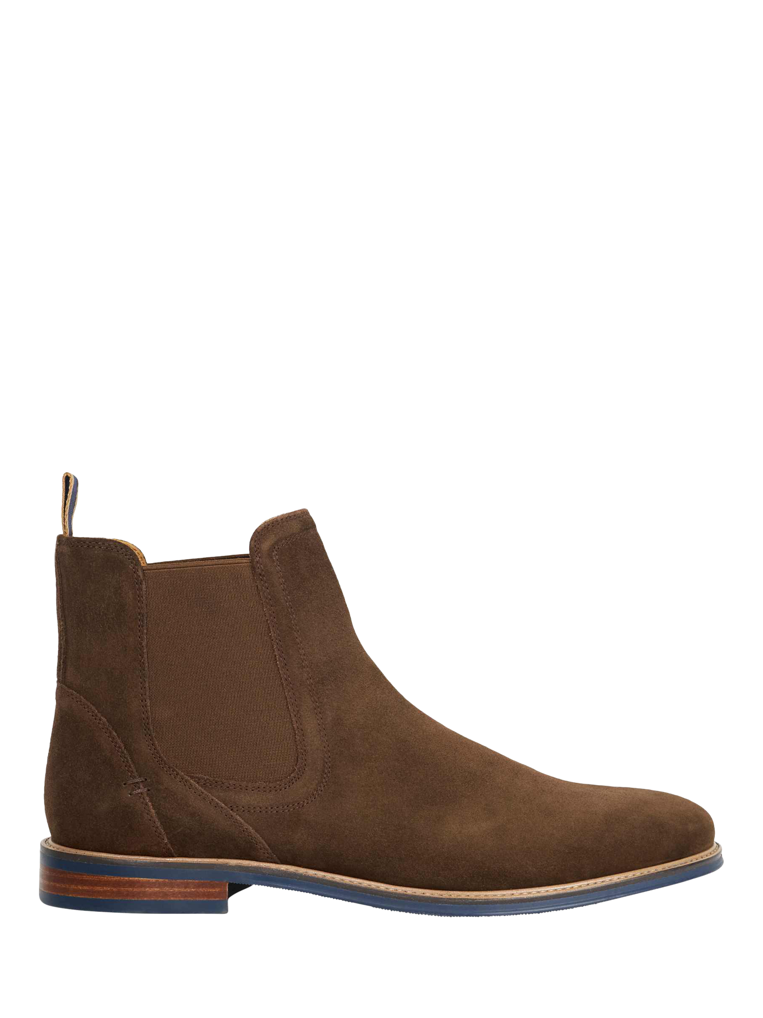Dune London McKinley Wide Fit Suede Chelsea Boots, Brown