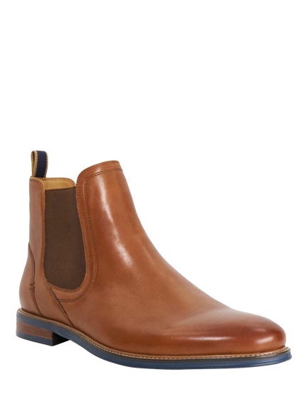 Dune London McKinley Wide Fit Leather Chelsea Boots - view 2, Tan