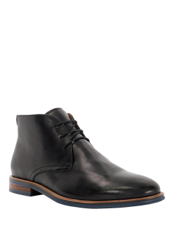 Dune London Millers Wide Fit Leather Chukka Boots - view 2, Black