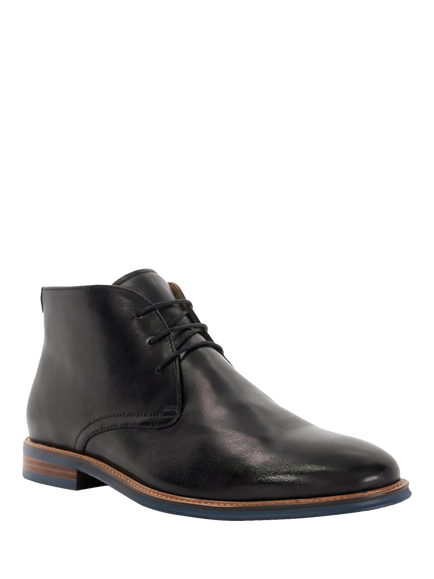 Dune London Millers Wide Fit Leather Chukka Boots - view 2, Black