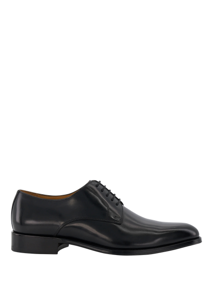 Dune London Salisbury Wide Fit Premium Leather Sole Derby Shoes, Black