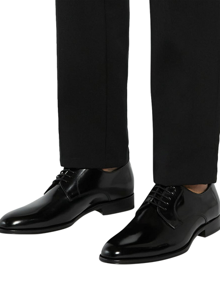 Dune London Salisbury Wide Fit Premium Leather Sole Derby Shoes - view 2, Black