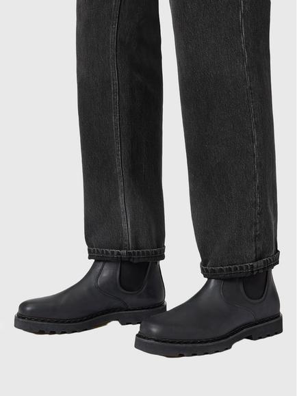 AllSaints Skiff Leather Chelsea Boots, Black - view 2, Black