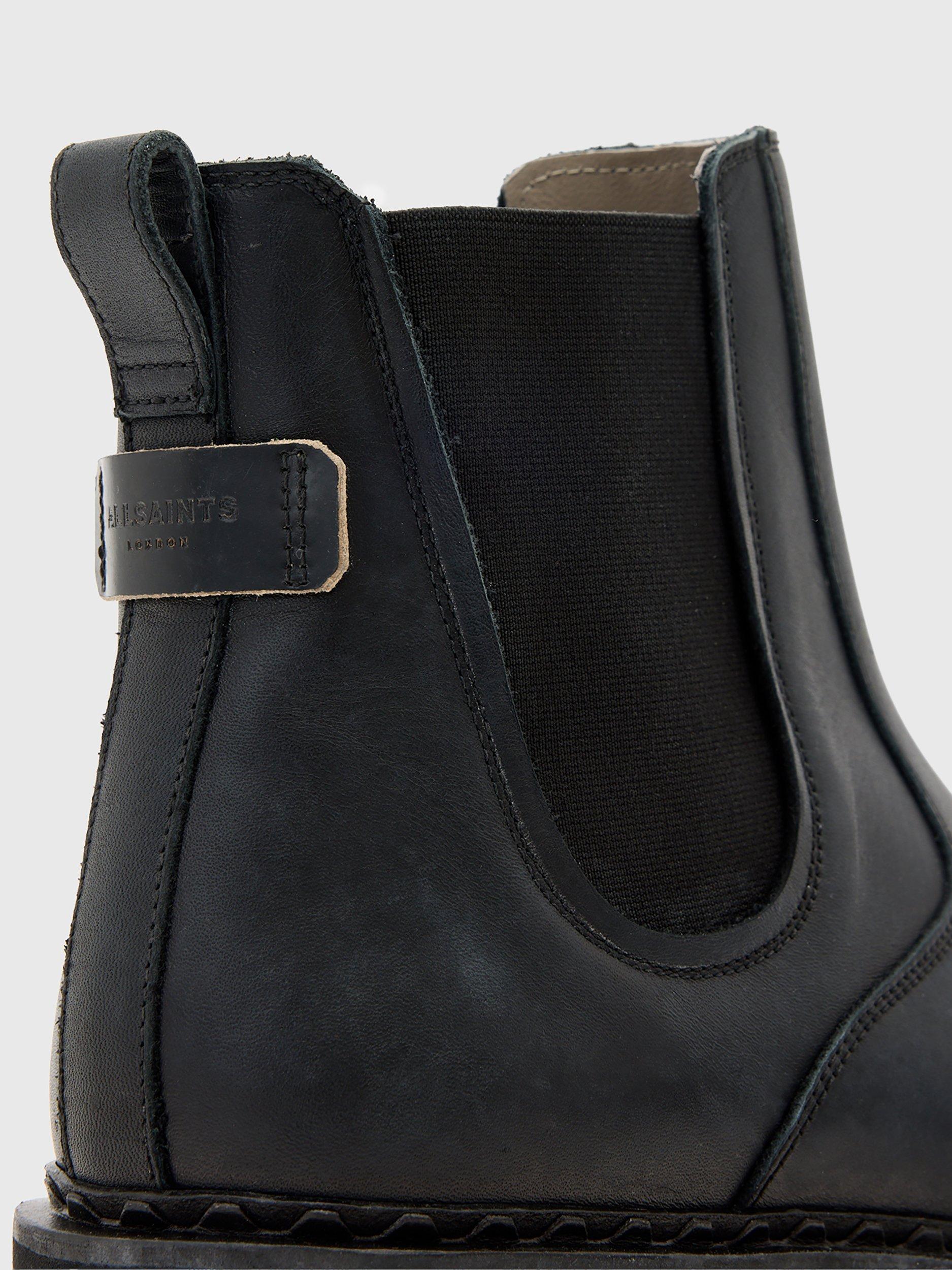 Product image 5 of 6, which shows AllSaints Skiff Leather Chelsea Boots, Black, EU44