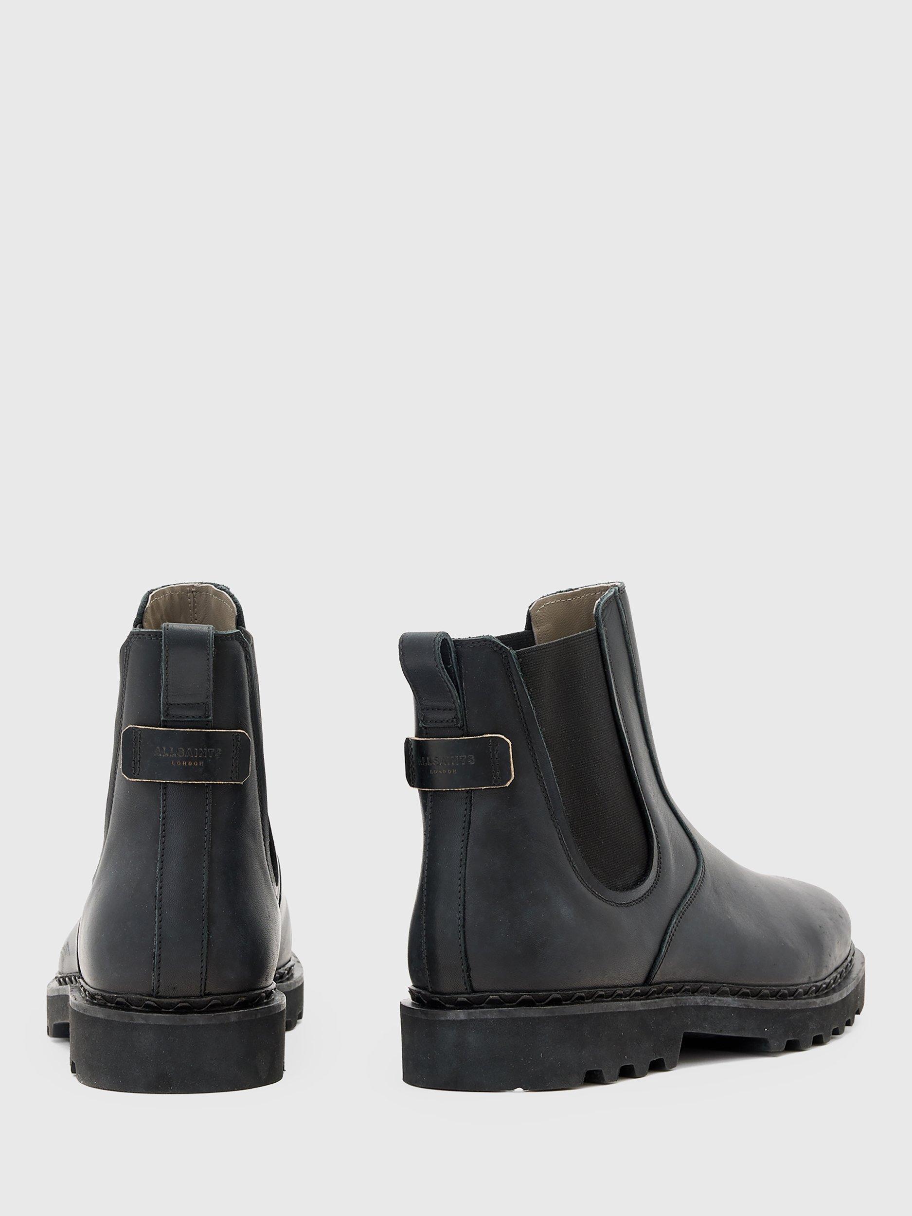 Product image 6 of 6, which shows AllSaints Skiff Leather Chelsea Boots, Black, EU44