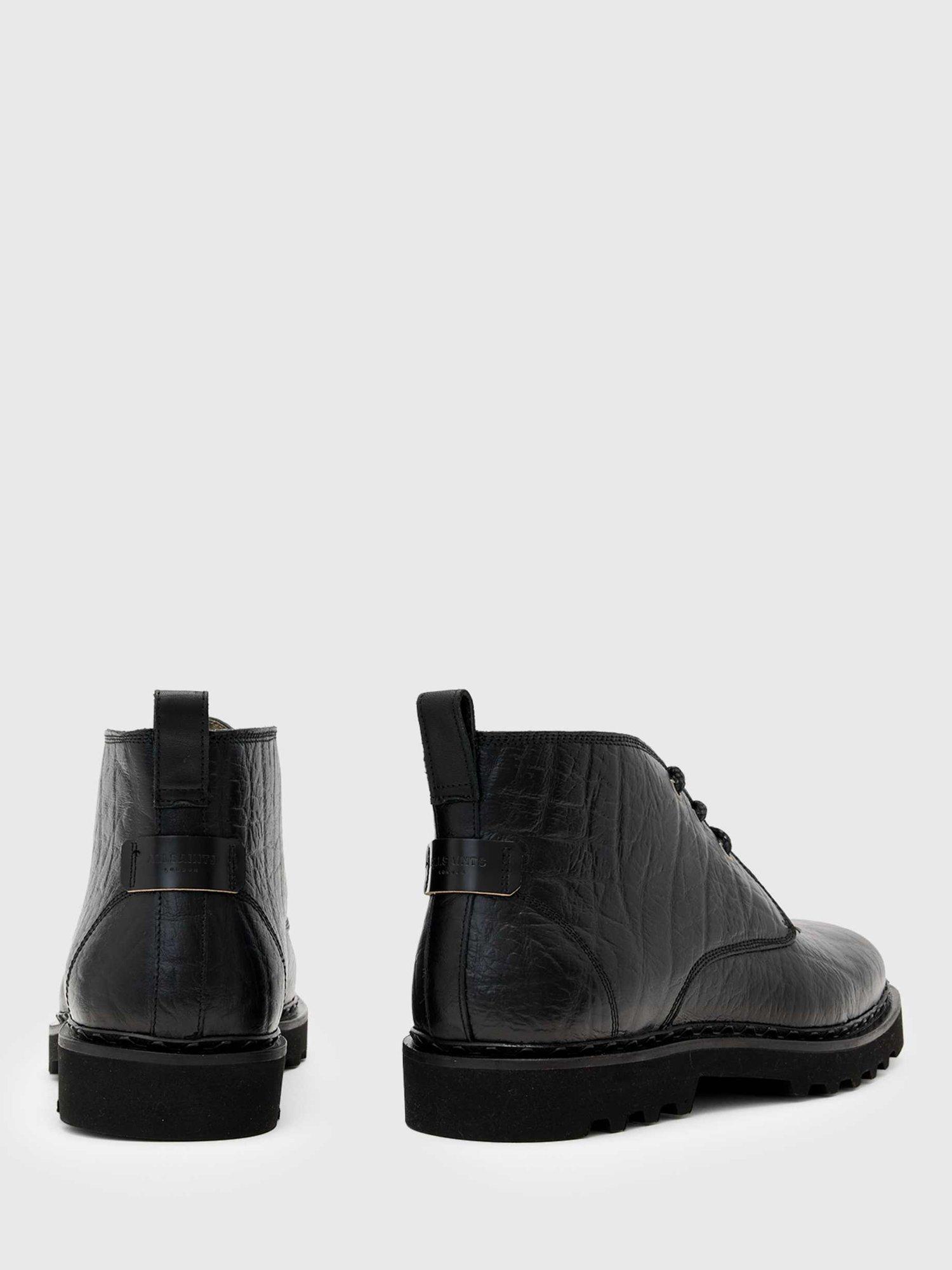 Product image 4 of 5, which shows AllSaints Skiff Mid Leather Ankle Boots, Black, 9
