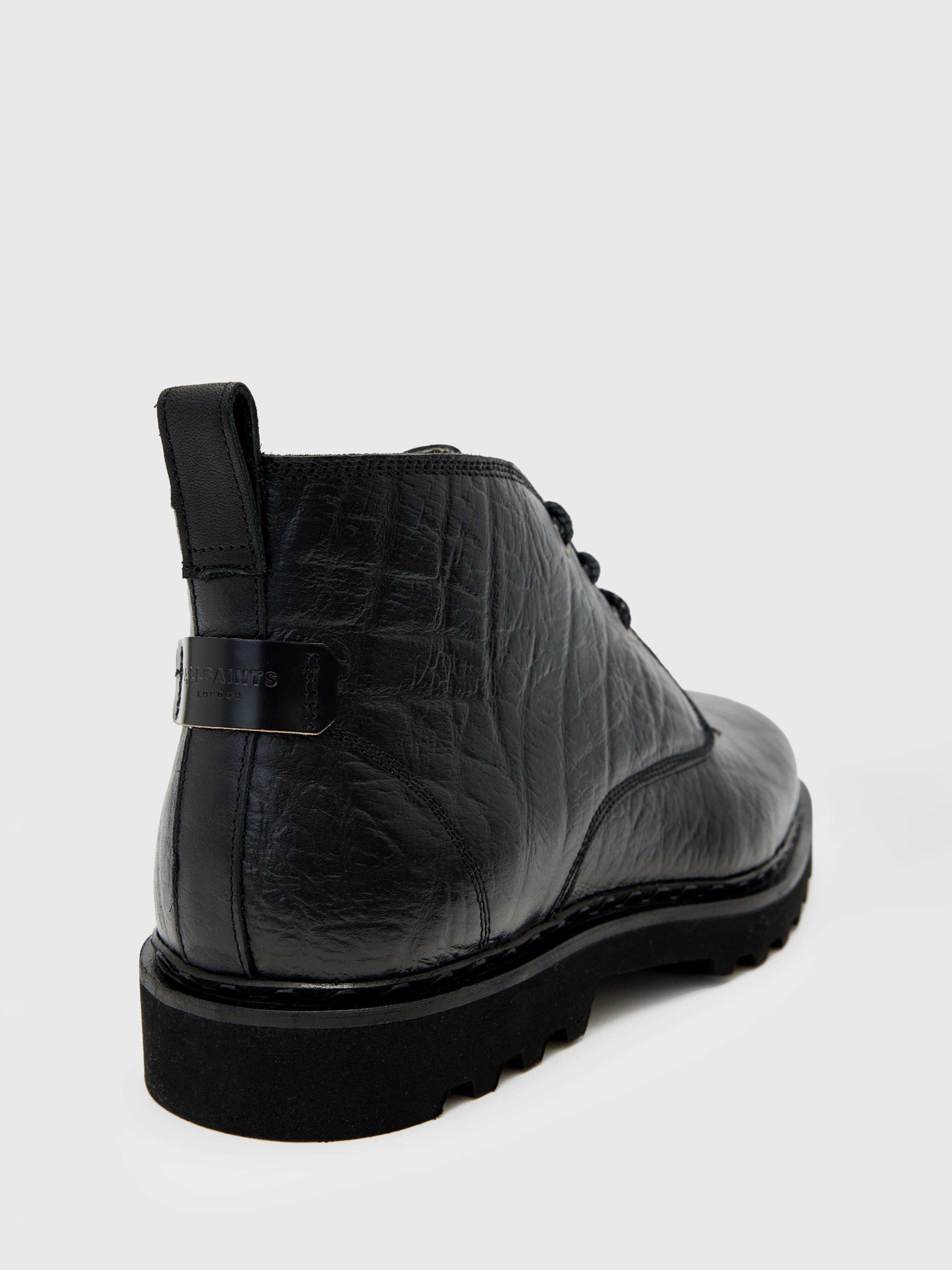 Product image 5 of 5, which shows AllSaints Skiff Mid Leather Ankle Boots, Black, 9