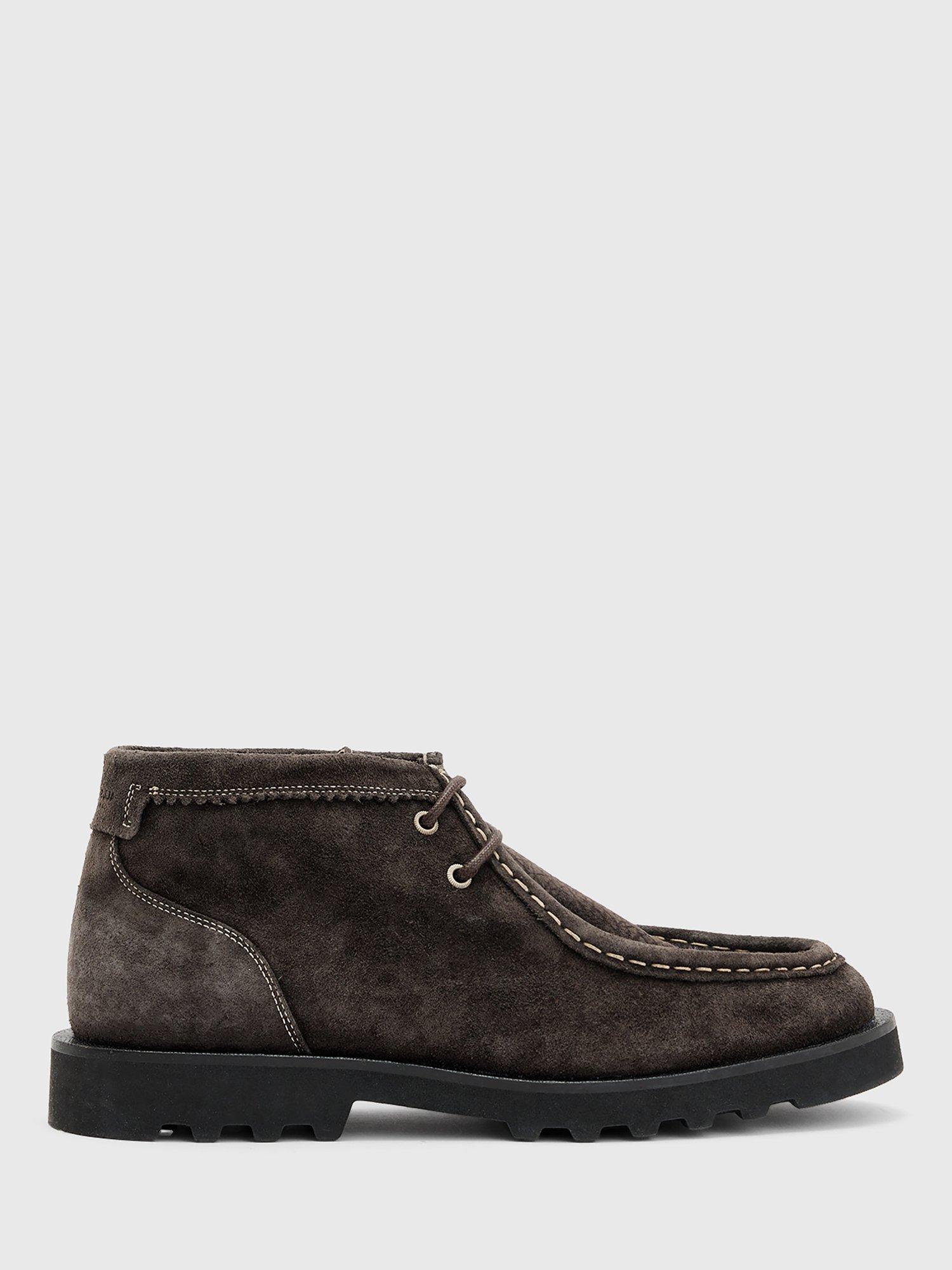 Product image 1 of 8, which shows AllSaints Skiff Suede Chukka Boots, Warm Grey, EU44