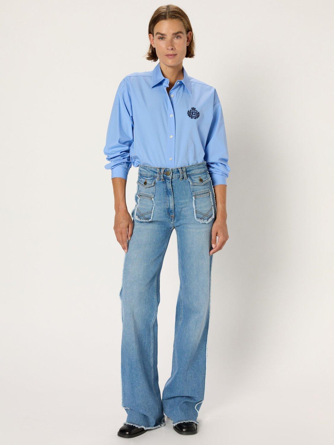Product image 4 of 5, which shows Gerard Darel Alix Crest Shirt, Bluesky, 10