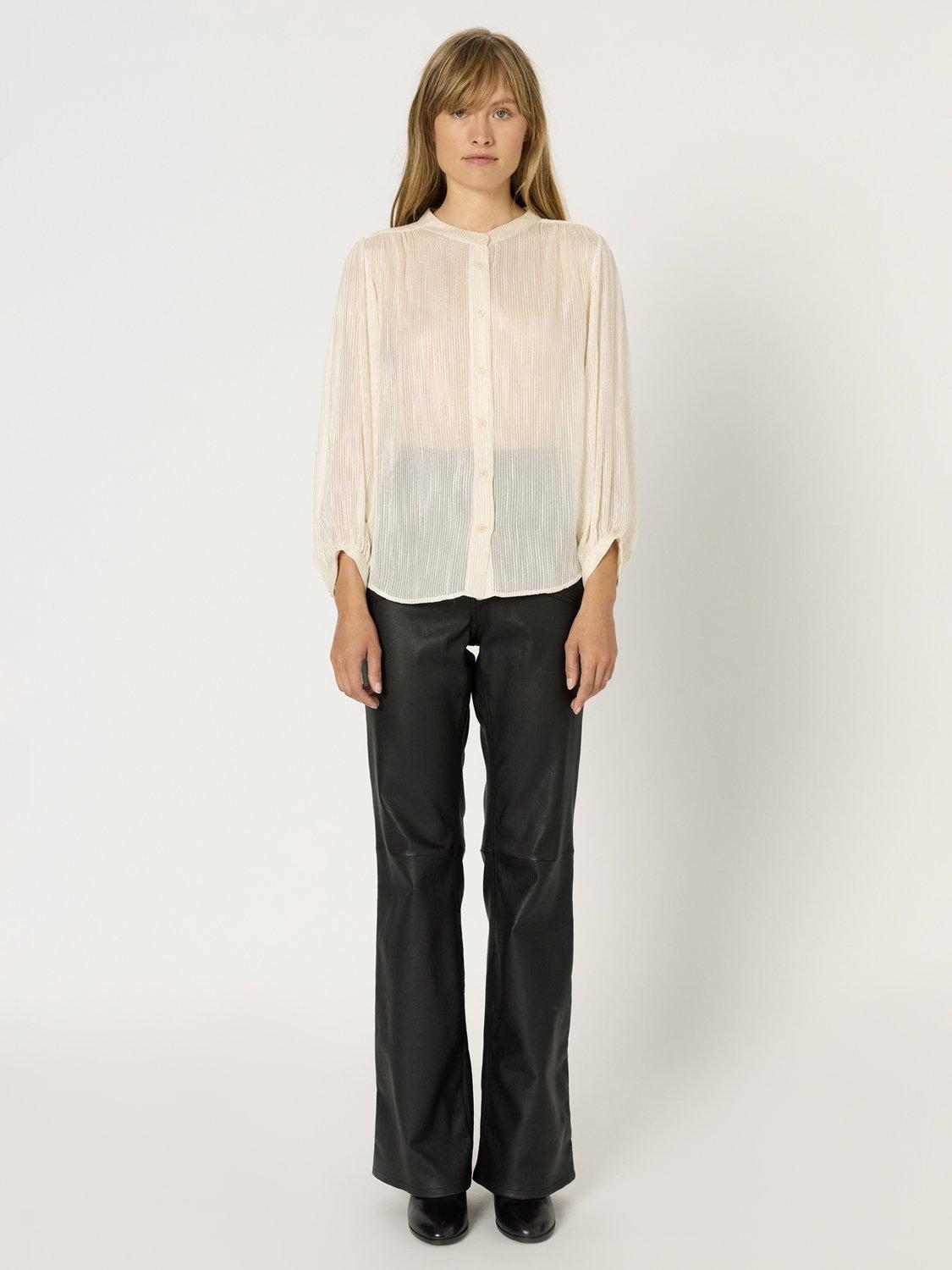 Product image 2 of 6, which shows Gerard Darel Avril Sheer Shirt, Ecru, 14
