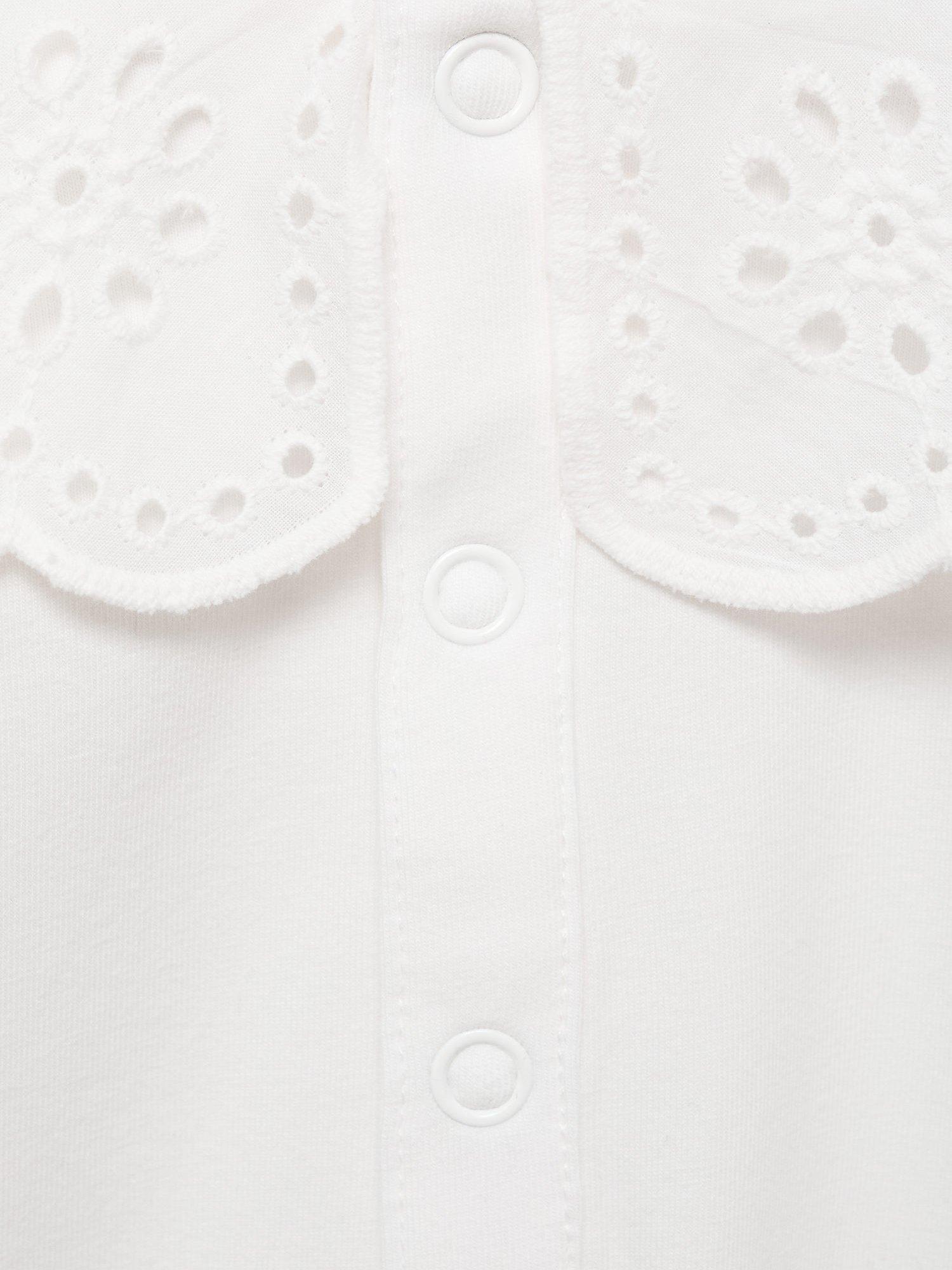 Product image 3 of 4, which shows Mango Baby Brody Bodysuit, Natural White, 1-3 months