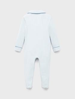 Mango Baby Long Sleeve Bodysuit, Light Pastel Blue - view 2, Light Pastel Blue