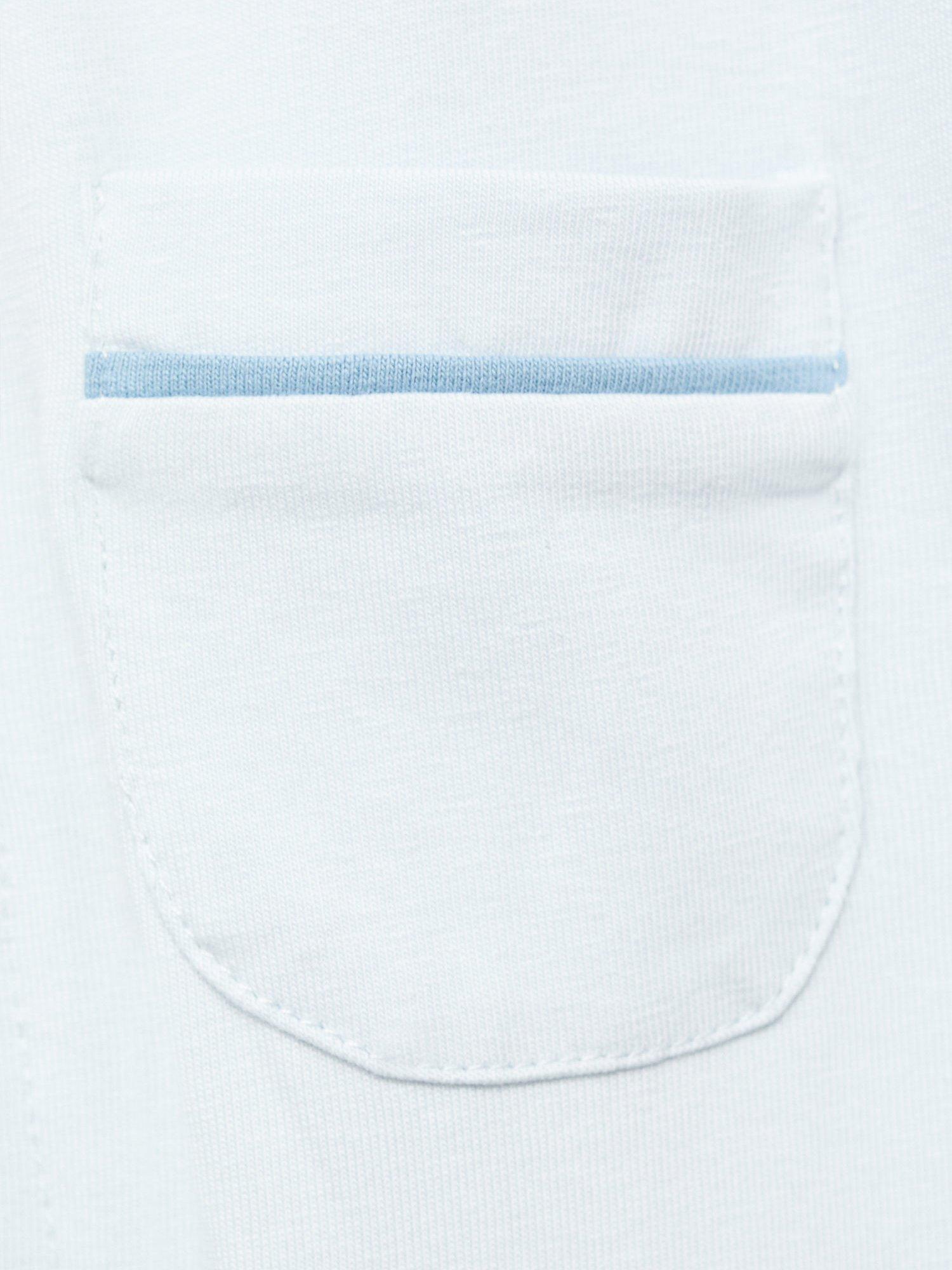 Product image 4 of 4, which shows Mango Baby Long Sleeve Bodysuit, Light Pastel Blue, 1-3 months