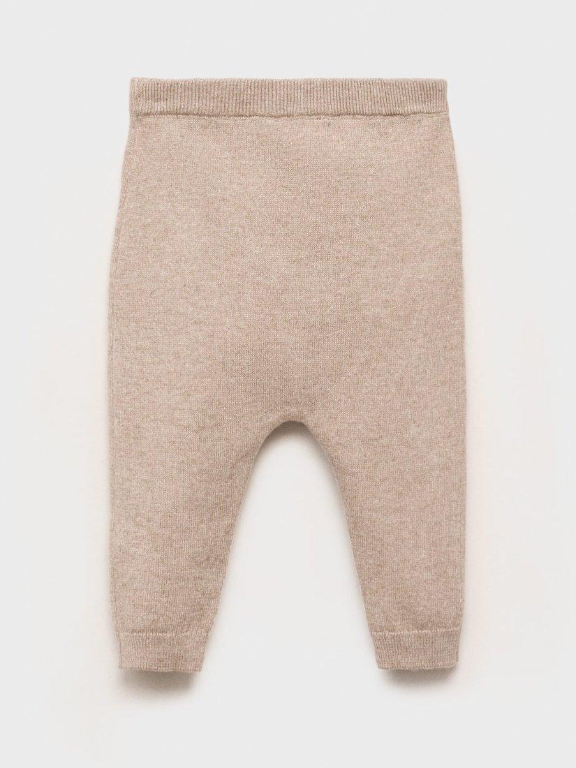 Product image 2 of 4, which shows Mango Baby Glasgow Cotton Blend Regular Fit Joggers, Light Pastel Brown, 6-9 months