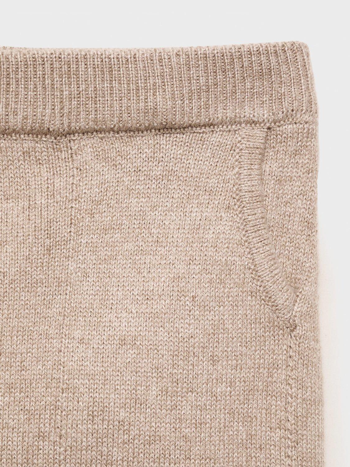Product image 3 of 4, which shows Mango Baby Glasgow Cotton Blend Regular Fit Joggers, Light Pastel Brown, 6-9 months