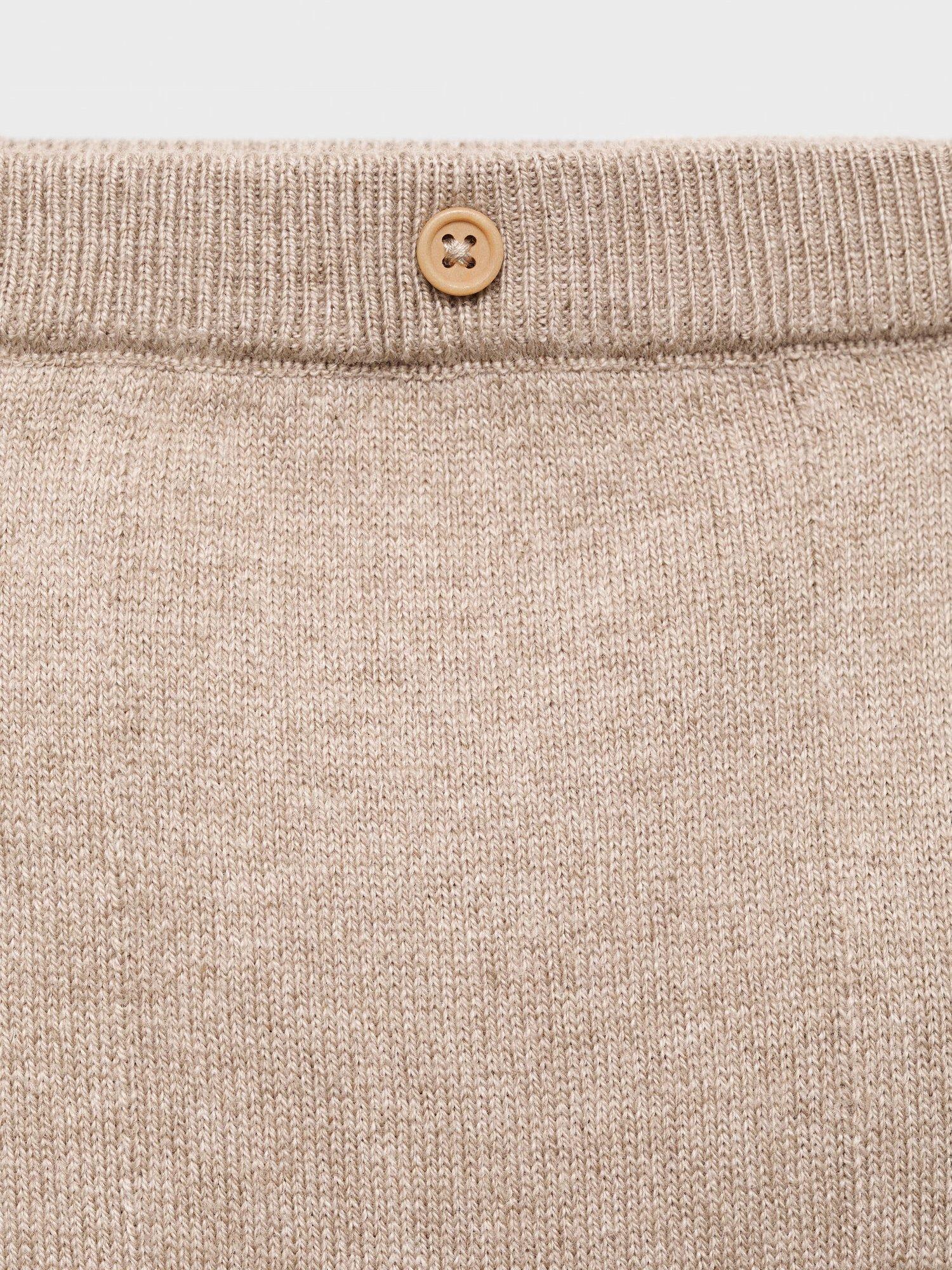 Product image 4 of 4, which shows Mango Baby Glasgow Cotton Blend Regular Fit Joggers, Light Pastel Brown, 6-9 months