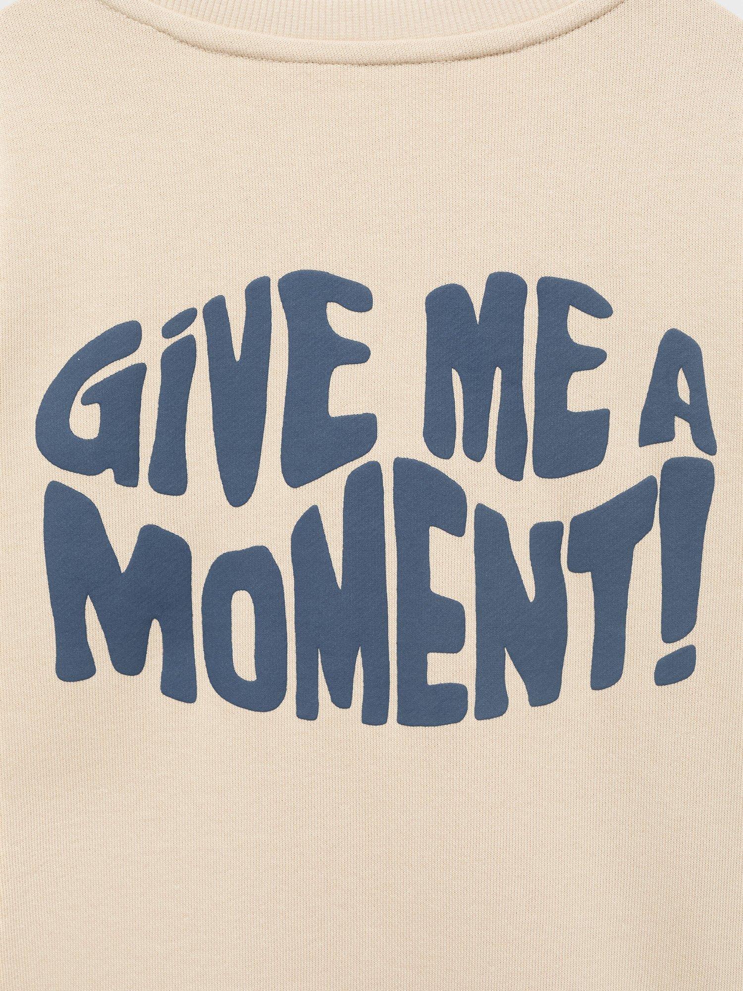 Product image 5 of 6, which shows Mango Kids' Think Big Sweatshirt, Light Pastel Brown, 5-6 years