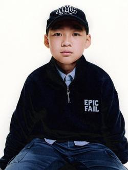 Mango Kids' Cotton Epic Zip Funnel Neck Sweatshirt, Navy - view 2, Navy