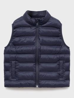 Mango Kids' Alvarito Gilet, Navy, Navy