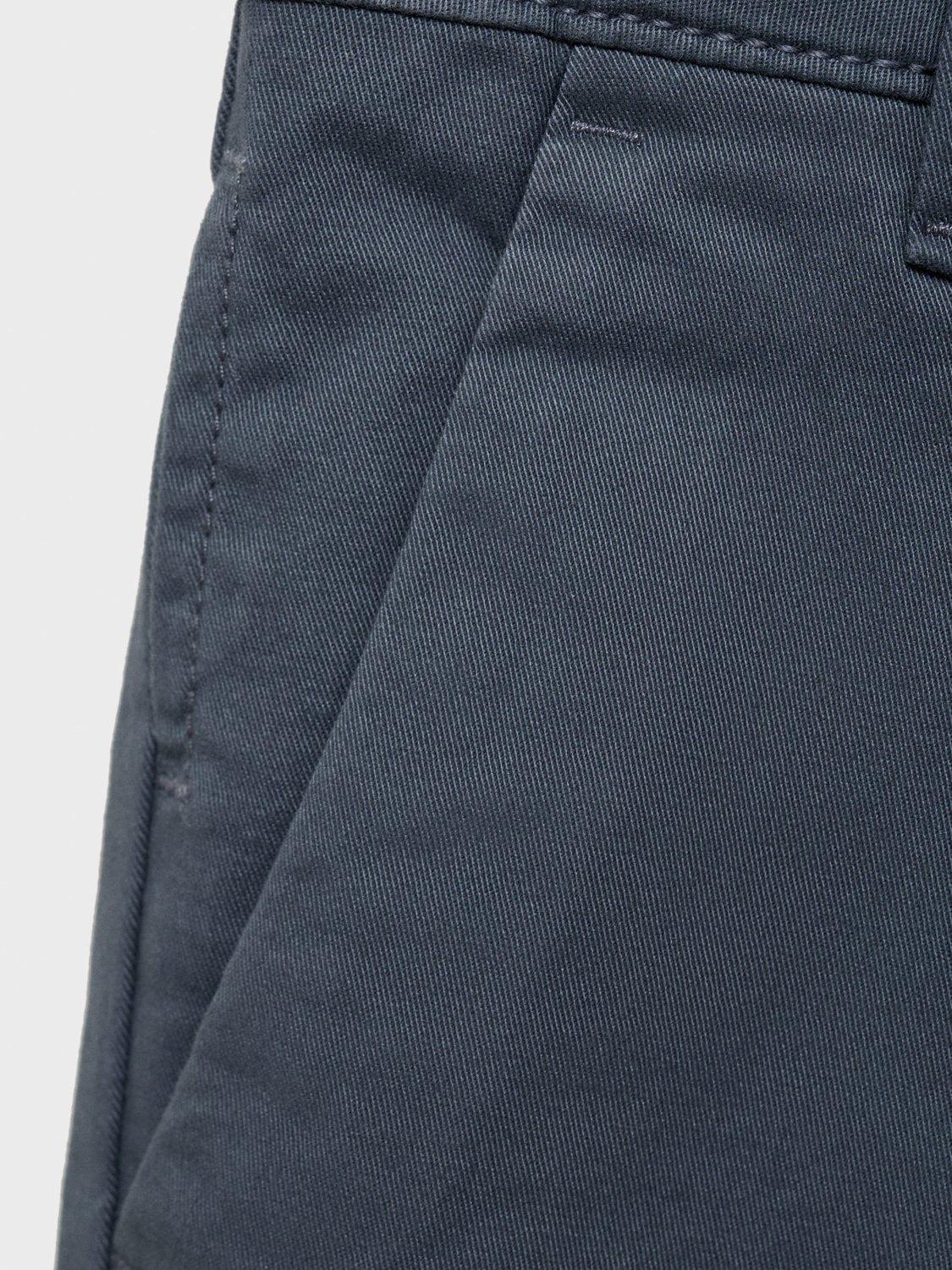 Product image 4 of 5, which shows Mango Kids' Piccolo Cotton Blend Denim Trousers, Medium Blue, 8 years