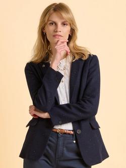 Brakeburn Dusky Textured Jacket, Blue, Blue