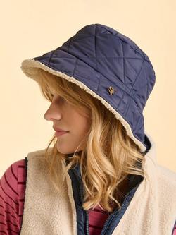 Brakeburn Everfrost Reversible Bucket Hat, Navy/Beige - view 2, Navy/Beige
