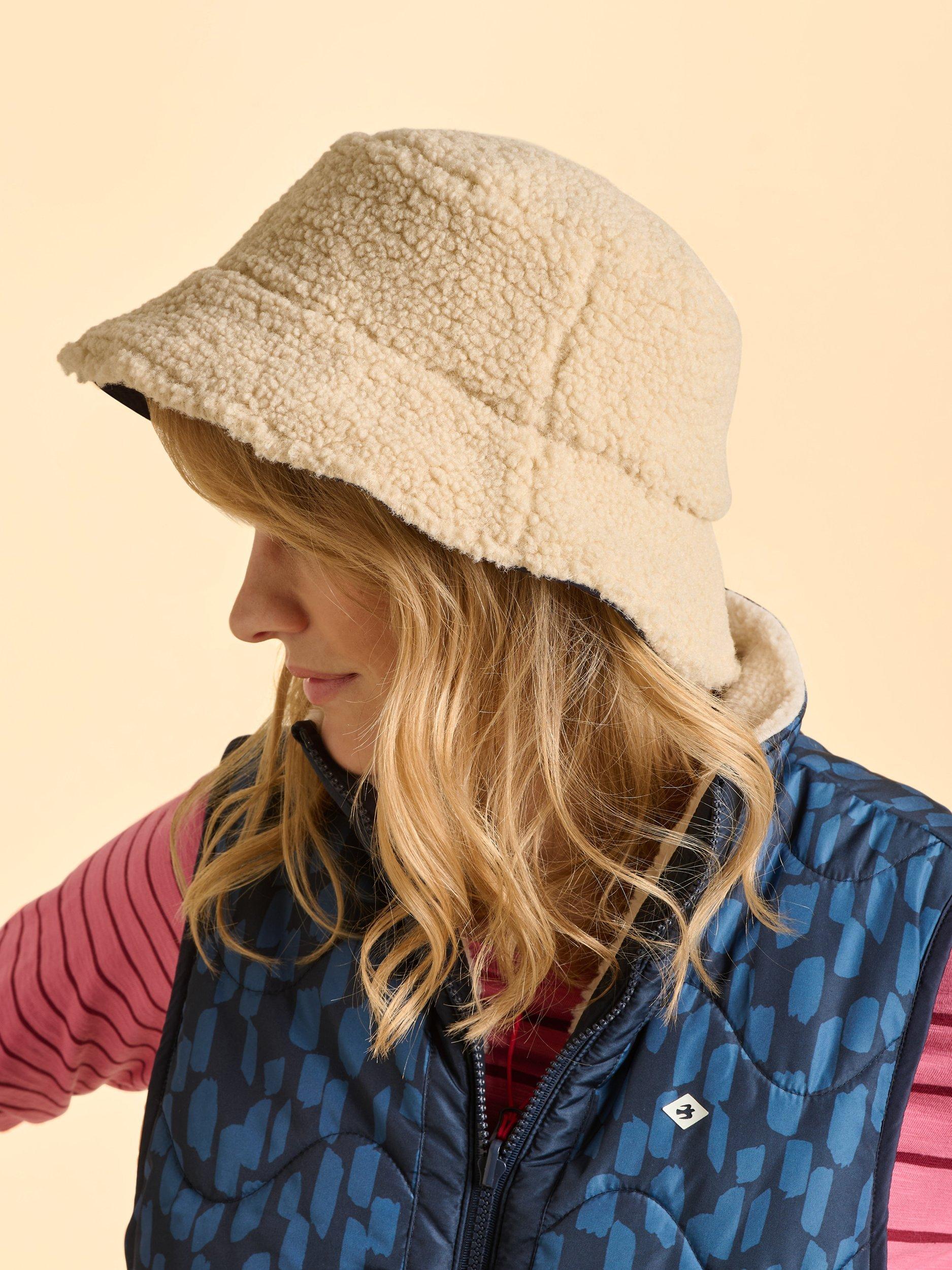 Product image 5 of 5, which shows Brakeburn Everfrost Reversible Bucket Hat, Navy/Beige, One Size