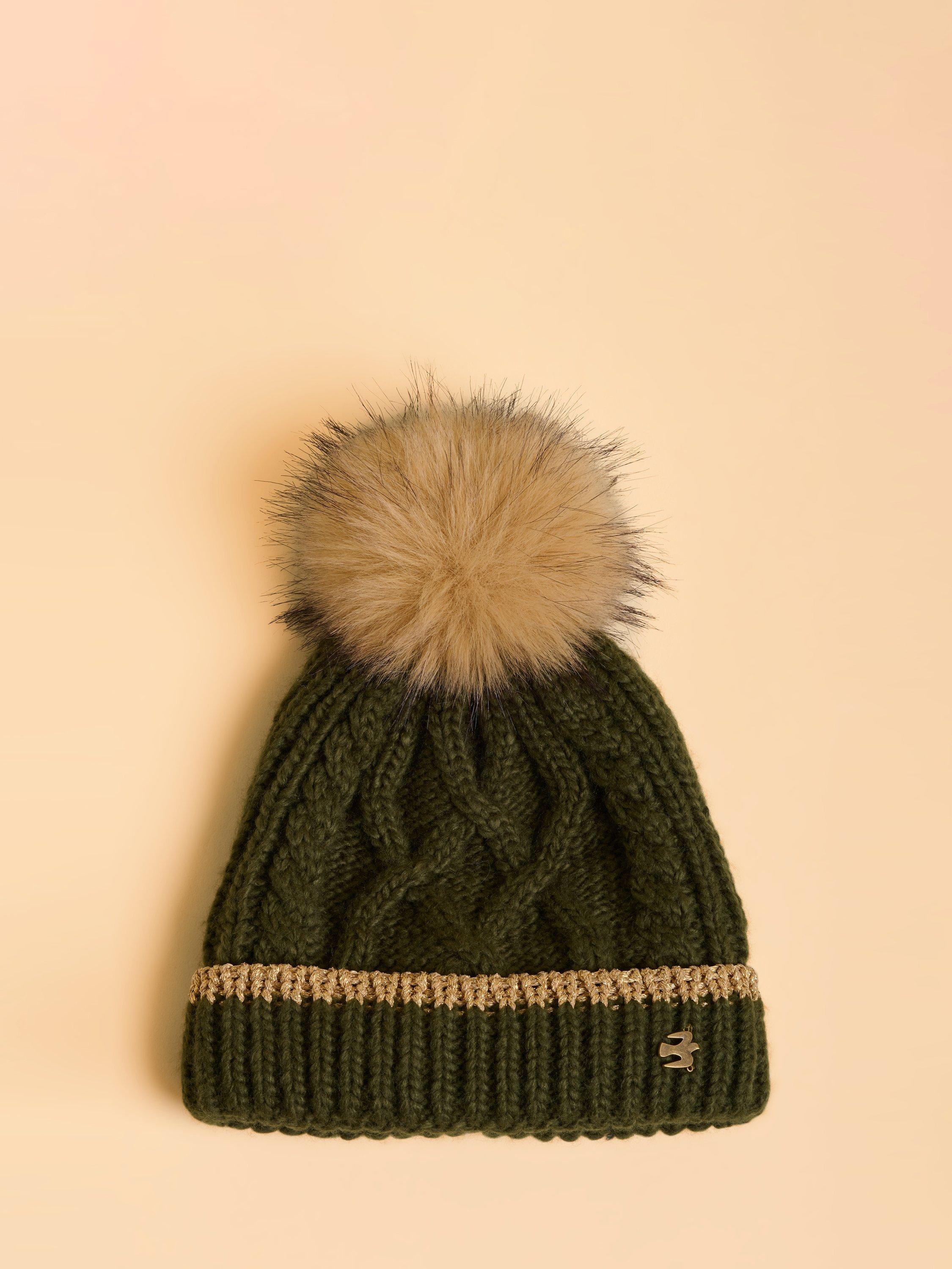 Product image 1 of 5, which shows Brakeburn Hearth Beanie, Green, One Size