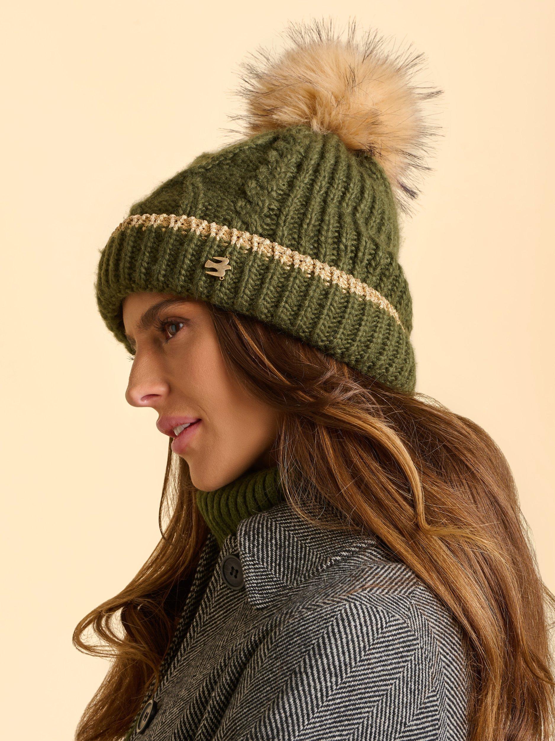 Product image 5 of 5, which shows Brakeburn Hearth Beanie, Green, One Size