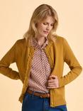 Brakeburn Crescent Scallop Trim Wool Blend Cardigan, Yellow