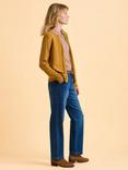 Brakeburn Crescent Scallop Trim Wool Blend Cardigan, Yellow