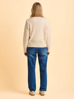 Brakeburn Pebble Long Sleeve Crew Neck Cardigan - view 2, Cream