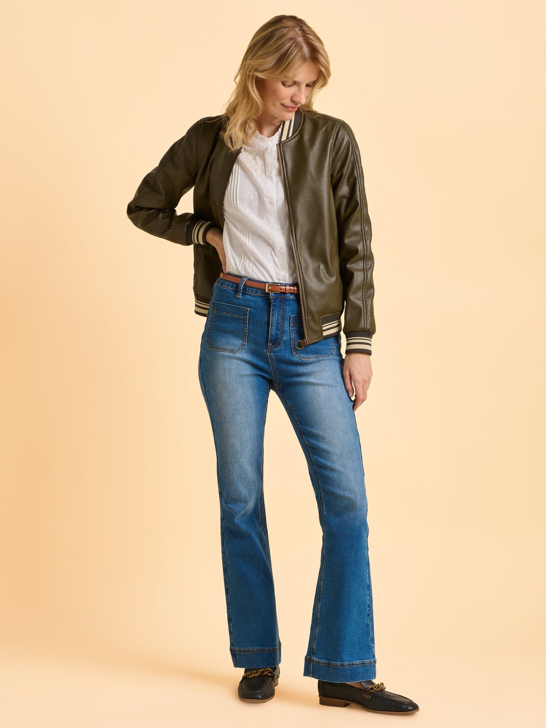 Product image 8 of 8, which shows Brakeburn Blaze Bomber Jacket, Green, 8