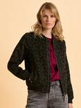 Brakeburn Dawn Animal Print Jacket, Green