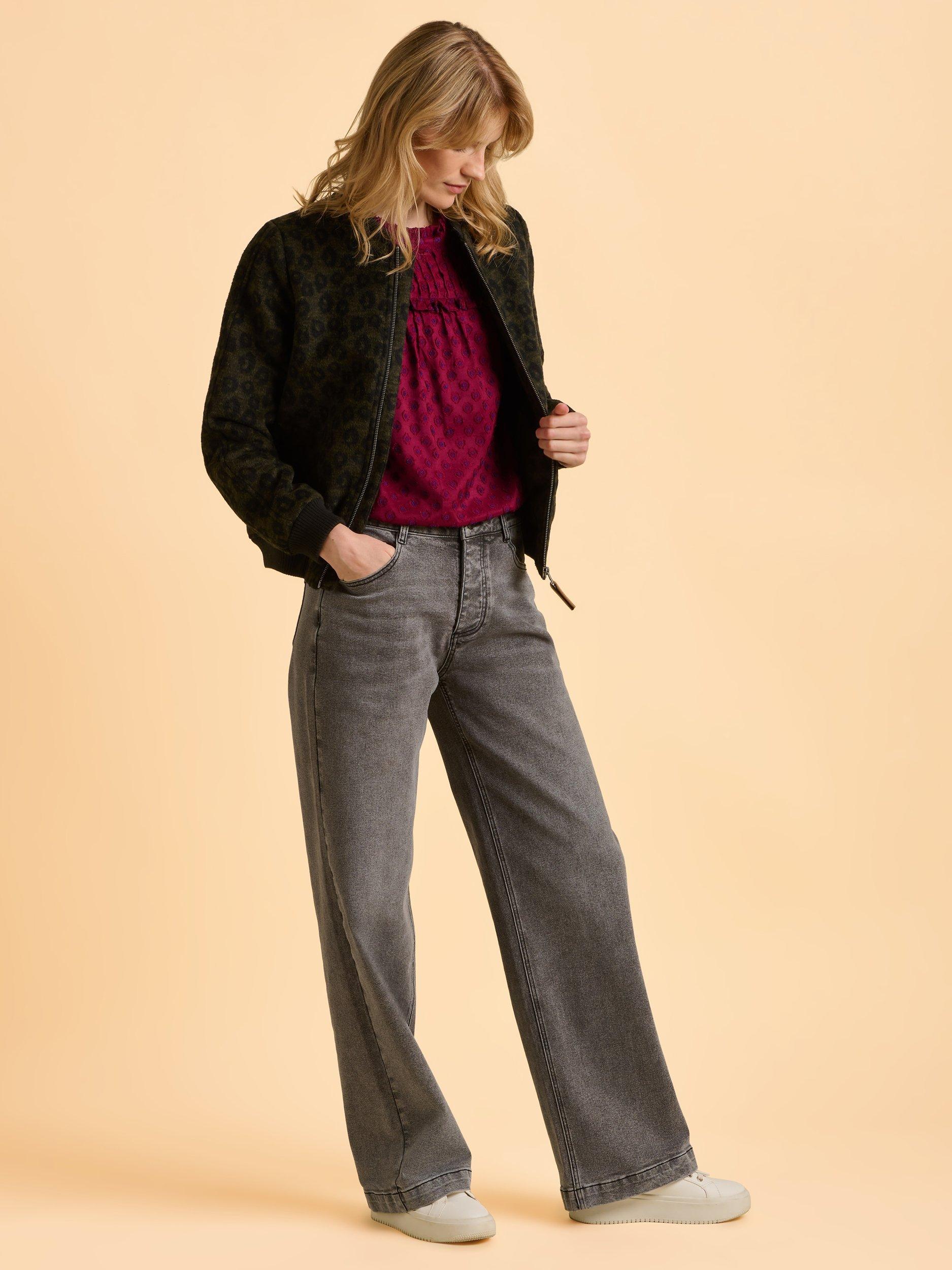 Product image 3 of 6, which shows Brakeburn Dawn Animal Print Jacket, Green, 8