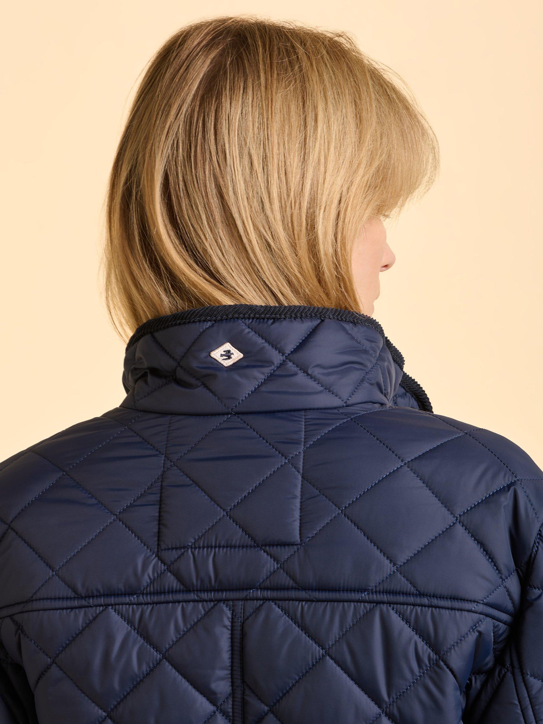 Product image 6 of 7, which shows Brakeburn Flurry Long Sleeve Collar Quilted Jacket, Blue, 8